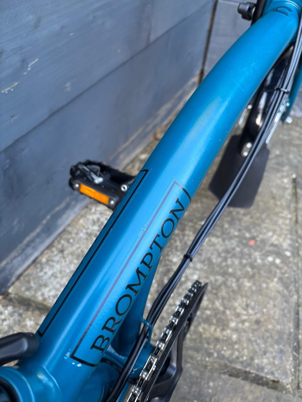 2023 Brompton C Line 6 Speed Urban in Ocean Blue + Optional Swytch Kit Fitted