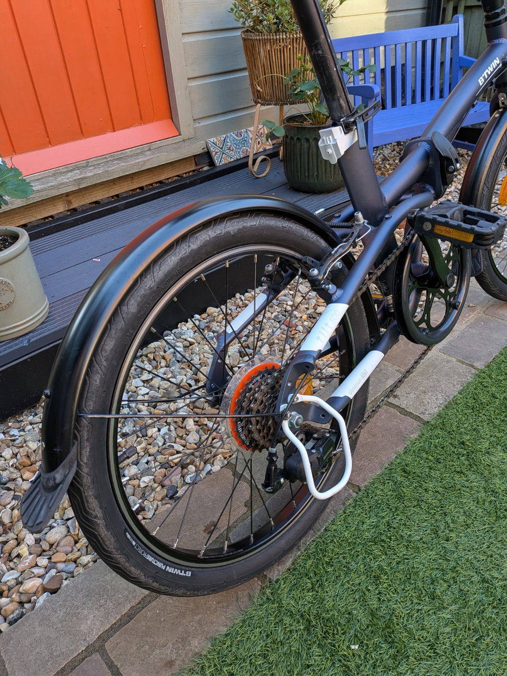 BTWIN Tilt 500 Folding Bike 20-inch Blue Great Condition