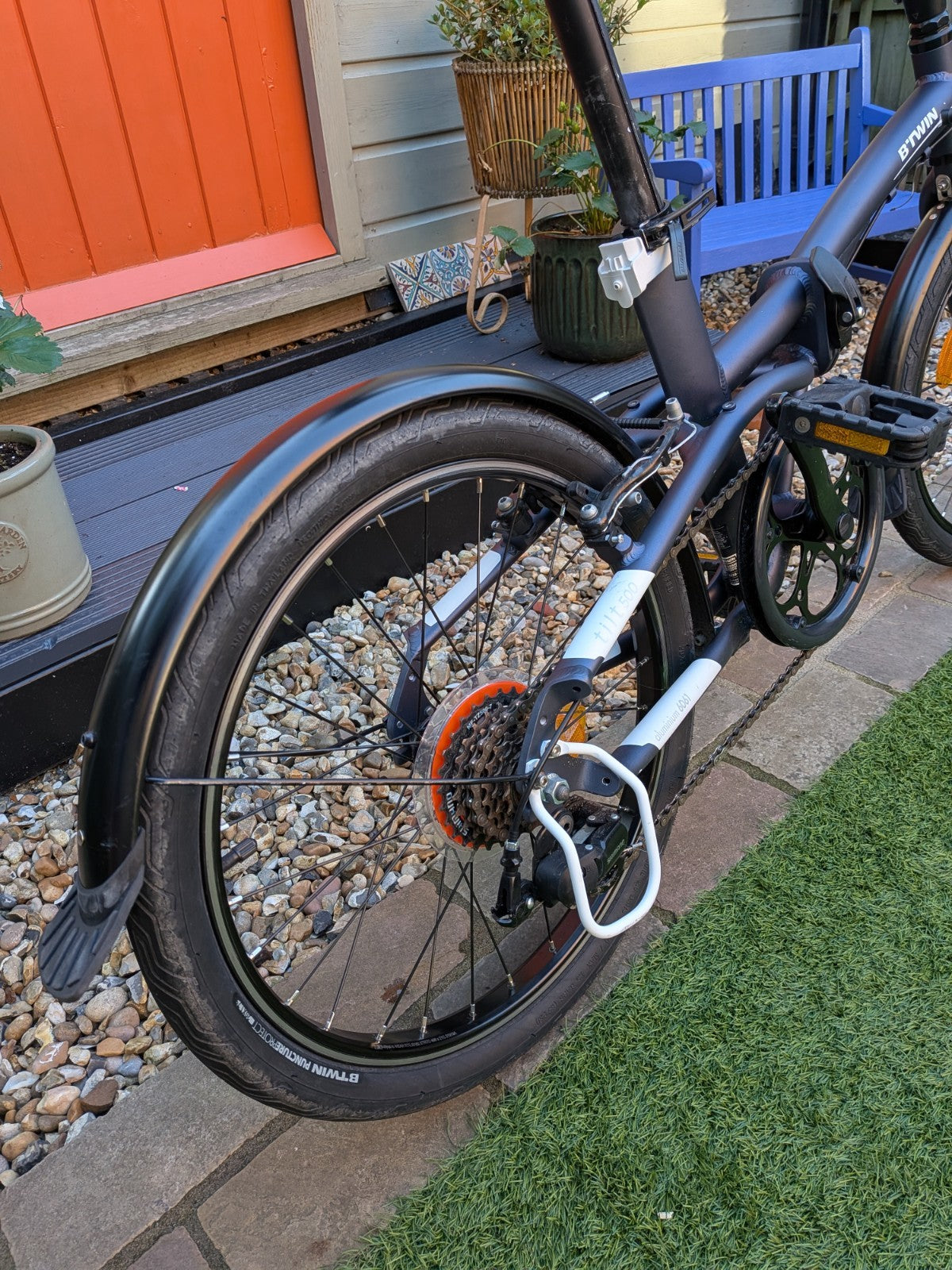 BTWIN Tilt 500 Folding Bike 20-inch Blue Great Condition