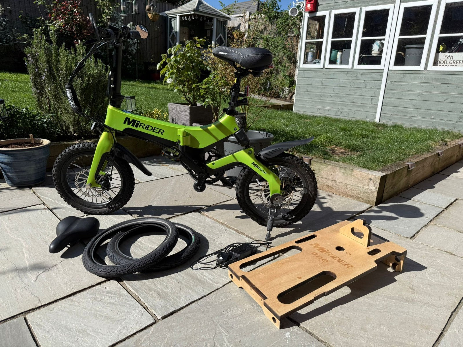 MiRider One Folding Electric Urban Bike - Acid Green - Amazing Condition