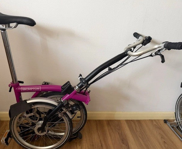 Brompton C Line H6L (6 Speed) folding bicycle - Berry (Excellent Condition)
