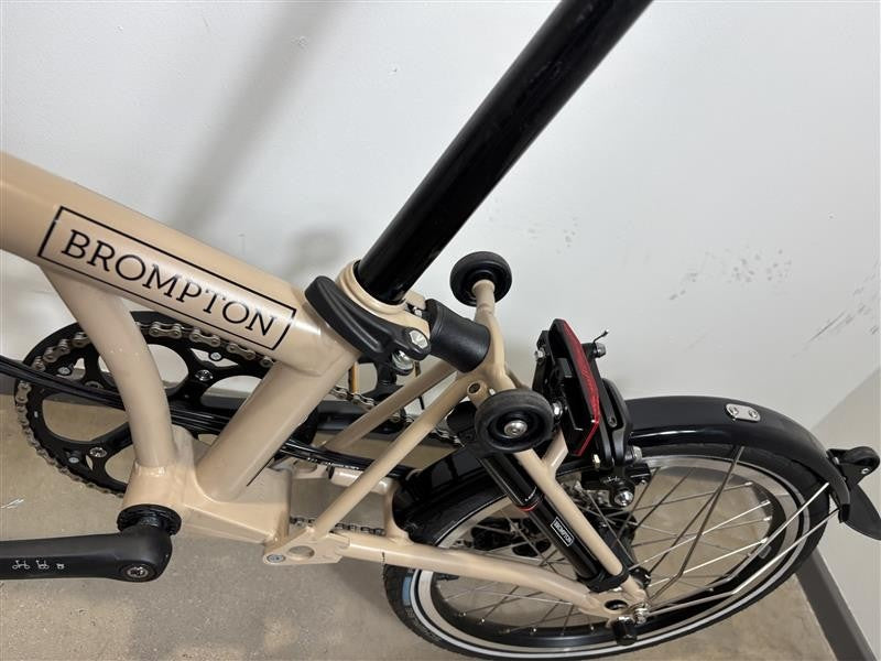 Brompton C Line 6 Speed 2024 Mid Handlebar Folding Bike - Dune Sand