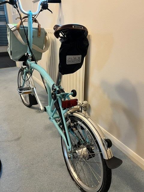 brompton folding bicycle, used twice then stored, immaculate condition.