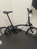 Brompton Folding bike C Line 12 Speed Matt Black mid RRP £1599