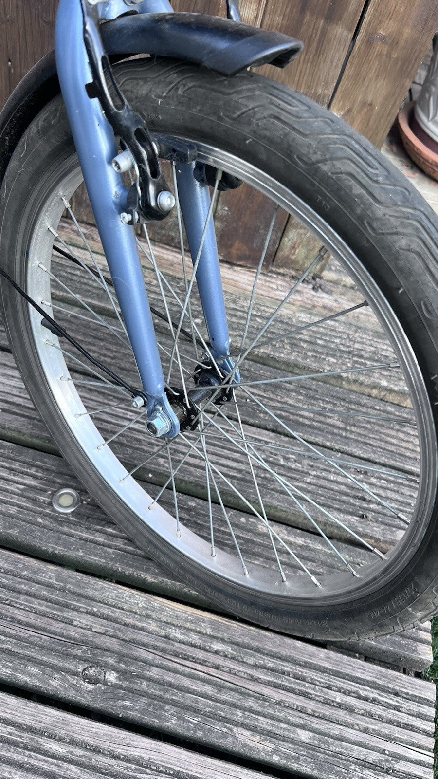 6spd Oxylane Folding Bike (Blue Grey) 20 Wheels Great Condition Collection Only
