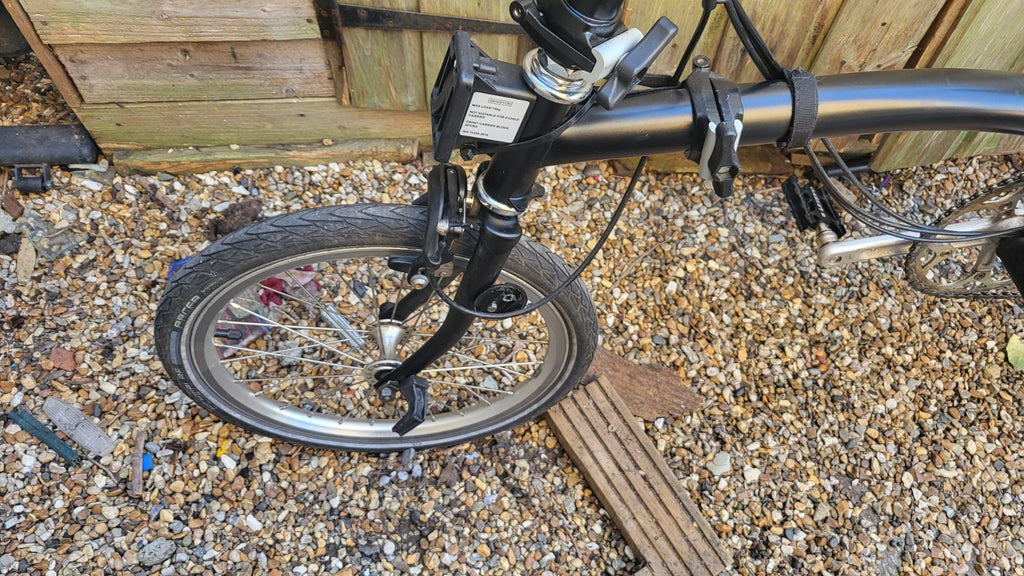 Brompton S6L Black 6 Speed with front carrier block