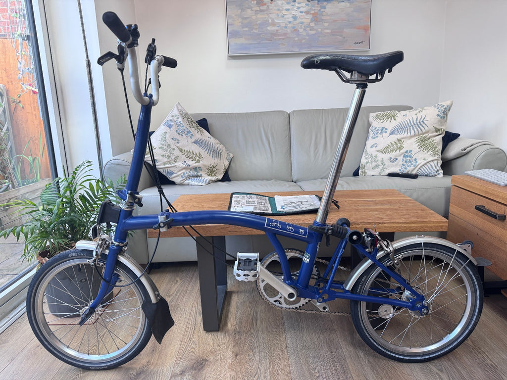 Brompton Folding Bicycle  - Blue - Original Paperwork included - Nice Condition!