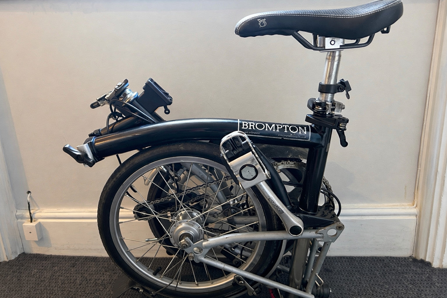 Brompton M3L Silver Black folding bike