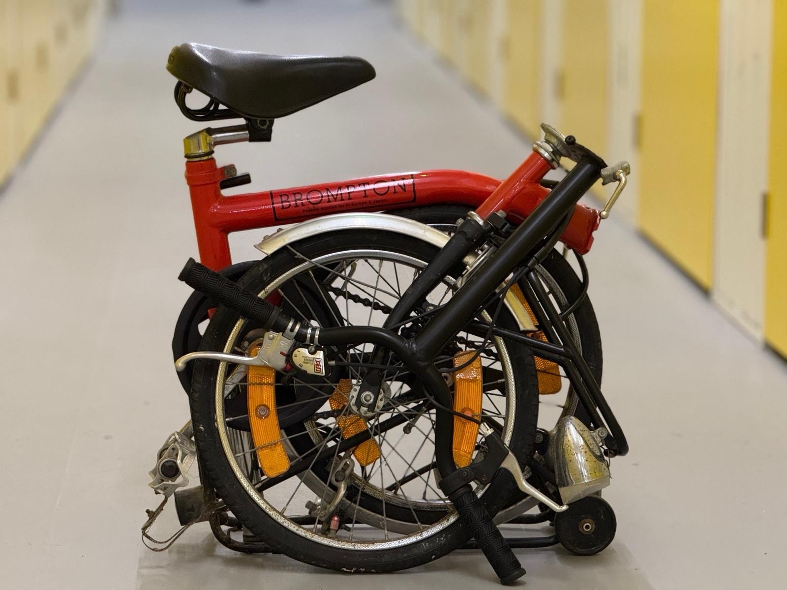 Brompton MK1 (3 Speed)  folding bicycle - Red