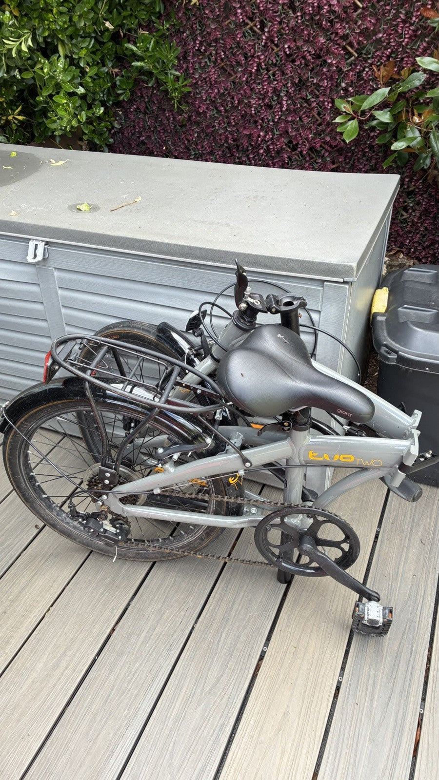 Raleigh Evo TWo folding bike. Rear Hub, Rack, Mudguards