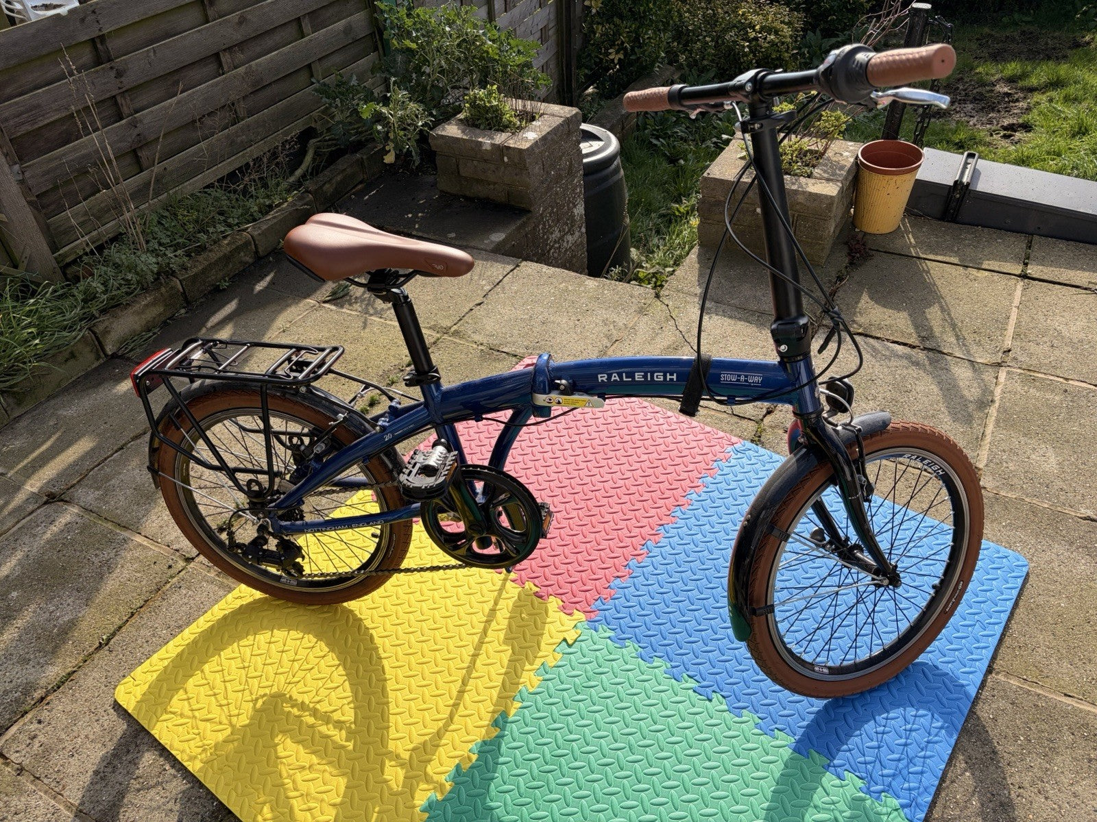Raleigh Stowaway Folding Bike 2023 Blue