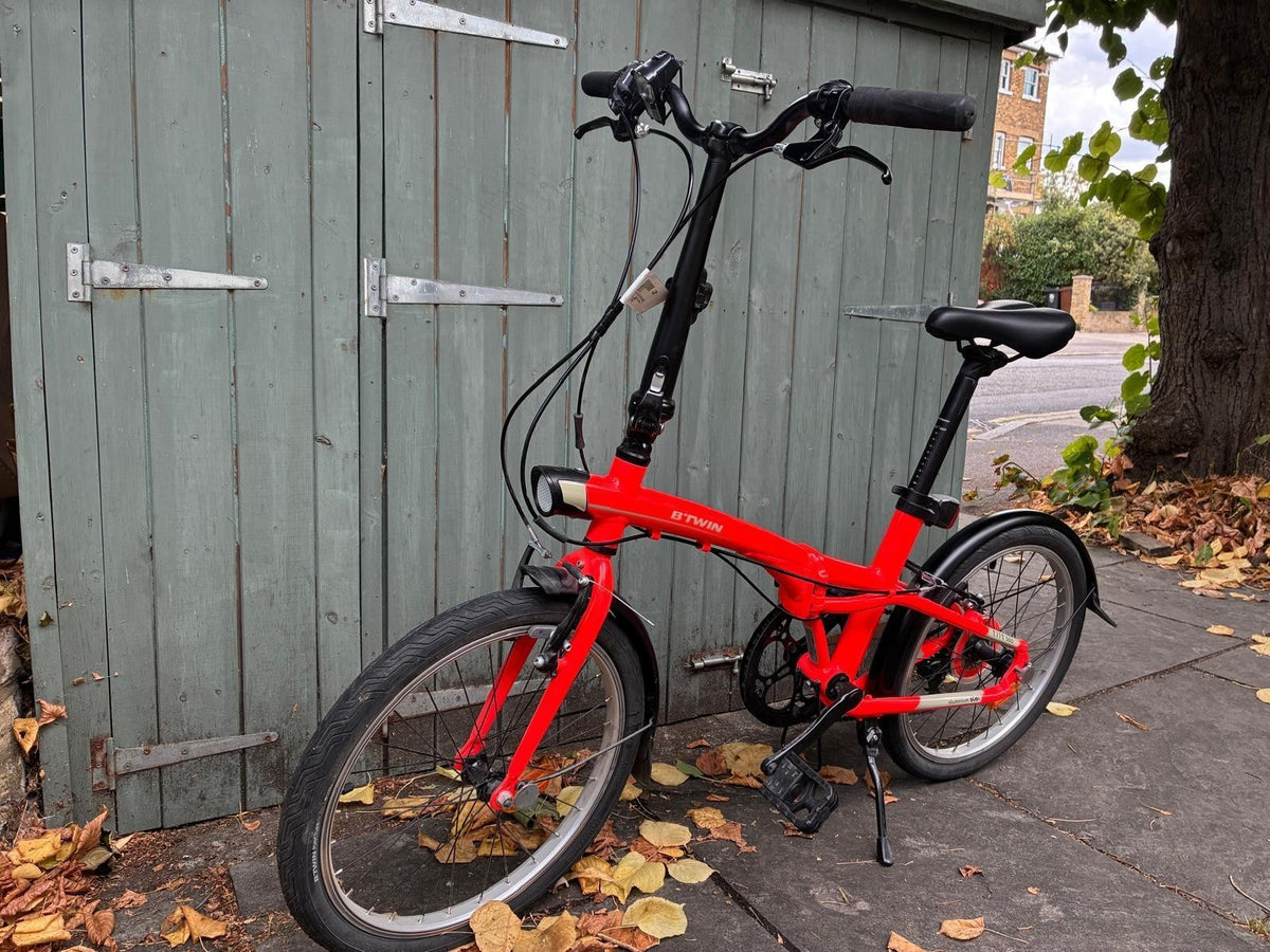 B'twin Folding Bike Tilt 500 - NEON Orange Used Twice