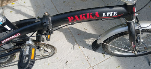Ammaco Pakka Lite 20 Inch Wheel 6 Speed Alloy Folding Bike Silver