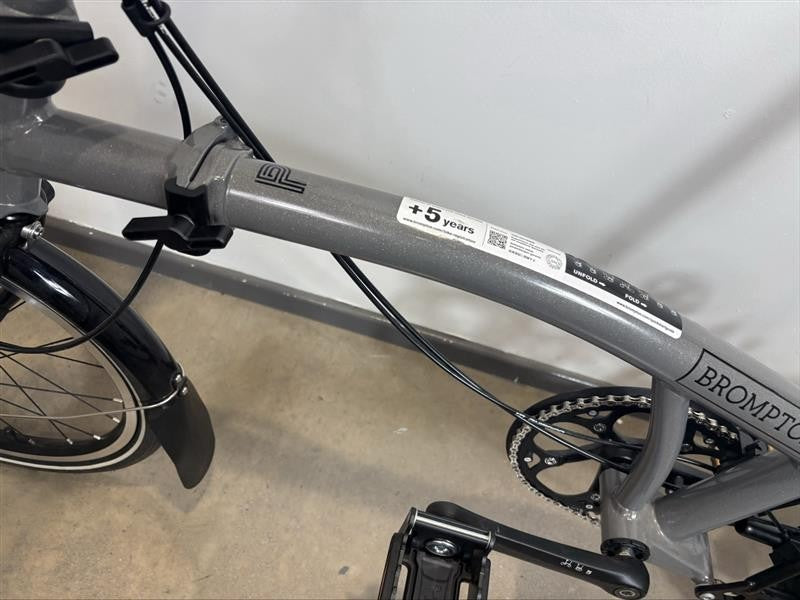 Brompton P Line 4 Speed 2022 Low Handlebar Folding Bike - Storm Grey