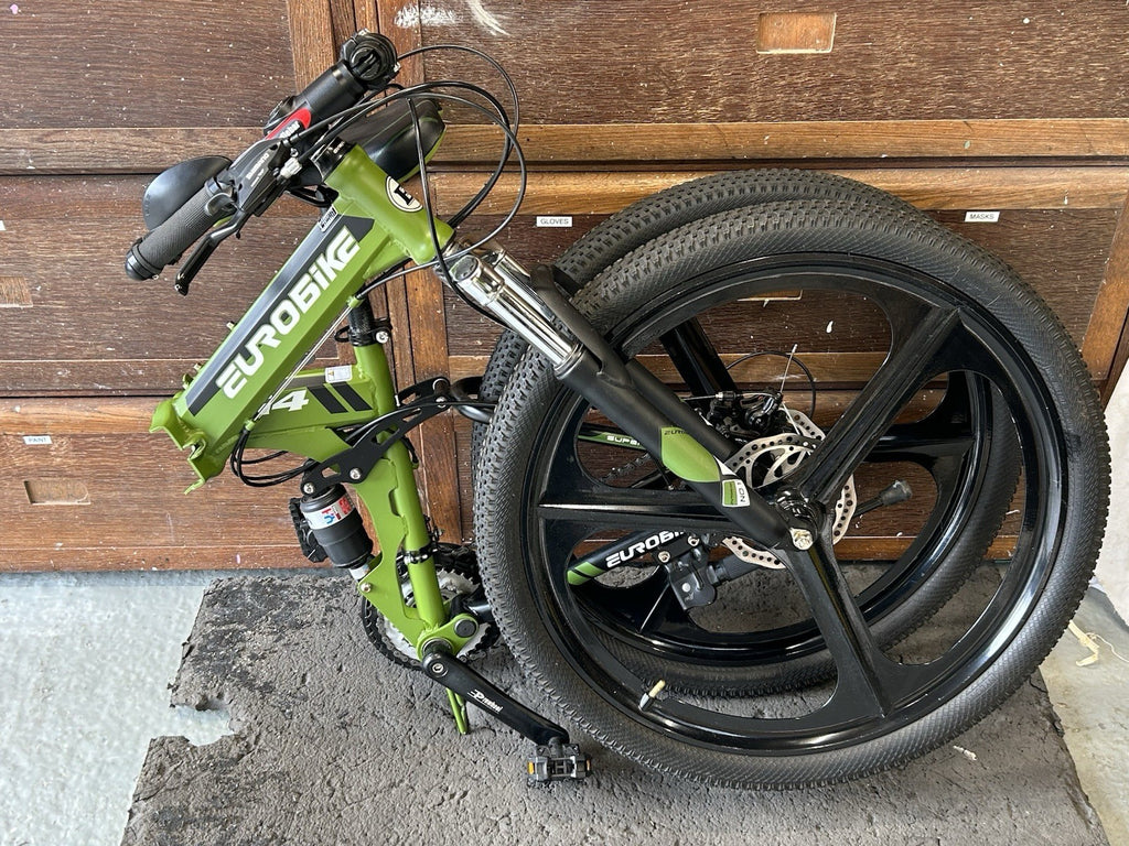 Eurobike G4 26" 21-Speed Foldable Mountain Bicycle Army Green