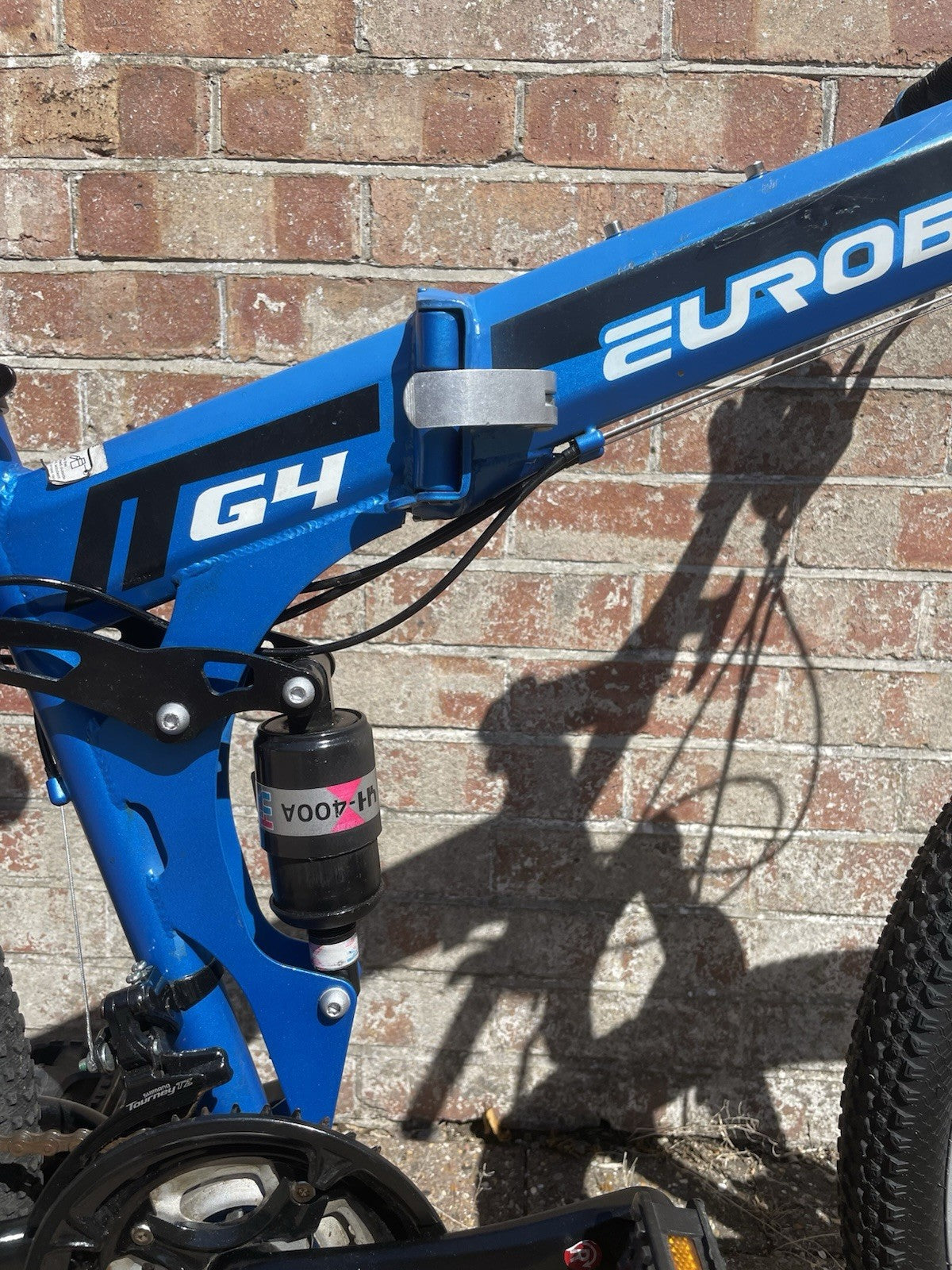 EUROBIKE G4 Folding Full Suspension Mountain Bike 26in Disc Brakes Blue