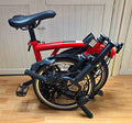 Brompton Folding Bike 16in M 2023 Red/Black Mudguards.