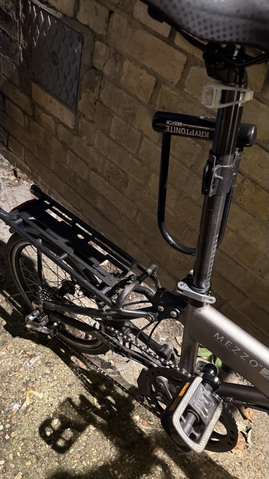 Mezzo Folding Bike like Brompton +Kryptonite D-Lock, ExtraSaddle+Phone Mount