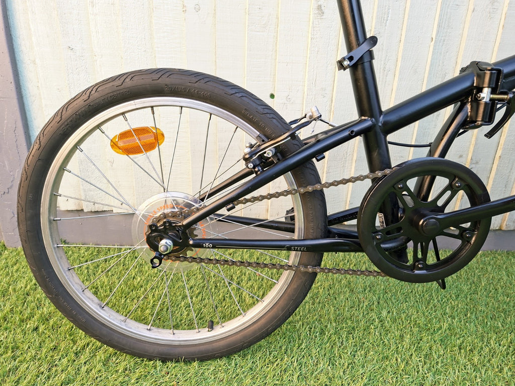 Oxylane 100 Black Folding Bicycle Single Speed