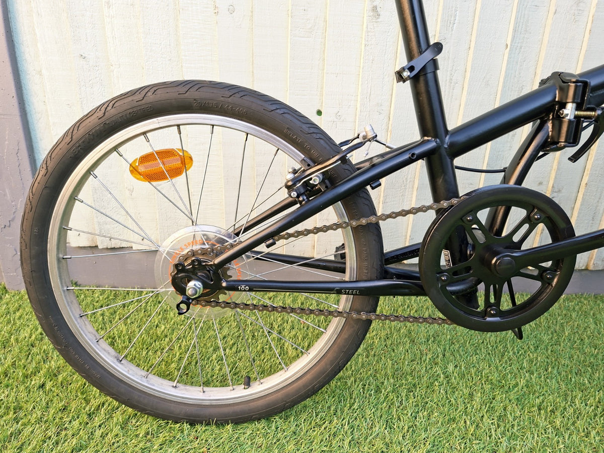Oxylane 100 Black Folding Bicycle Single Speed