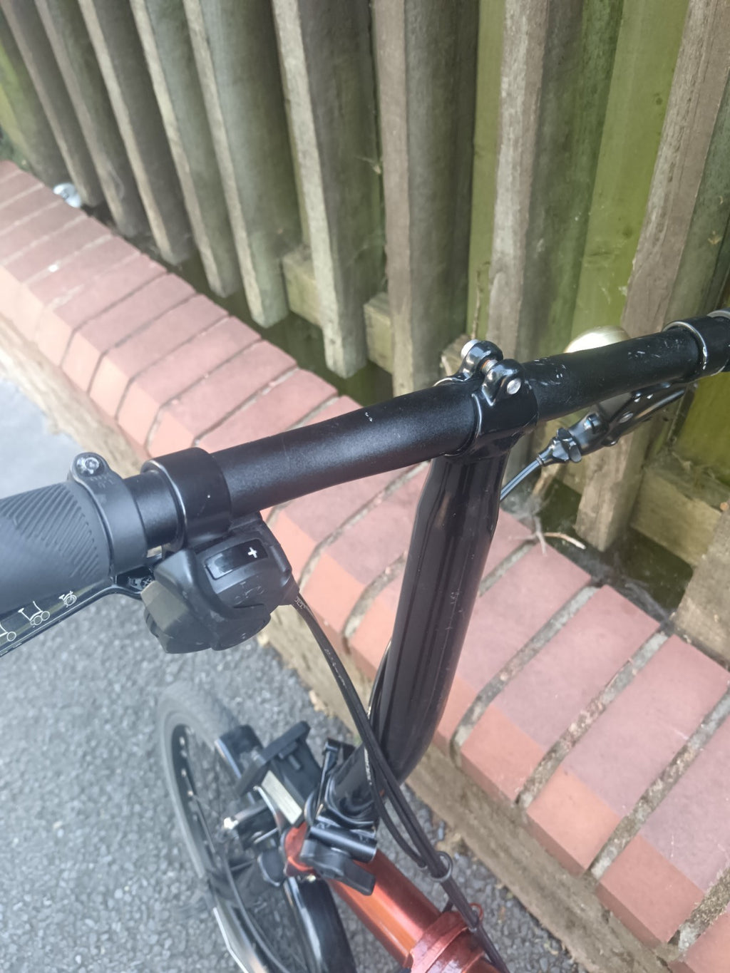 Brompton S2L Folding Bike Flame  lacquer red Black edition.