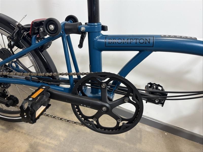 Brompton C Line 6 Speed 2024 Mid Handlebar Folding Bike - Ocean Blue