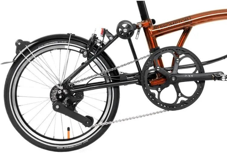 BROMPTON P LINE El.ctric URBAN FOLDING BIKE IN FLAME Lacqer New