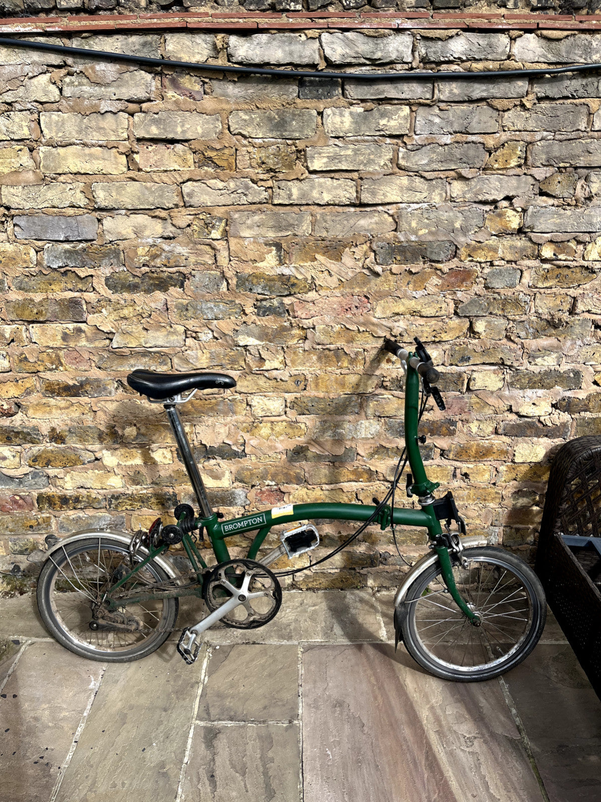 Racing Green Brompton S3 with flight case - 3 gear folding bike