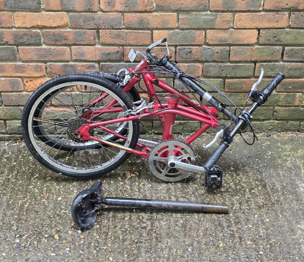 RARE* VINTAGE RUDGE TRANSPORT 7 FOLD UP BIKE BICYCLE (RESTORATION PROJECT)