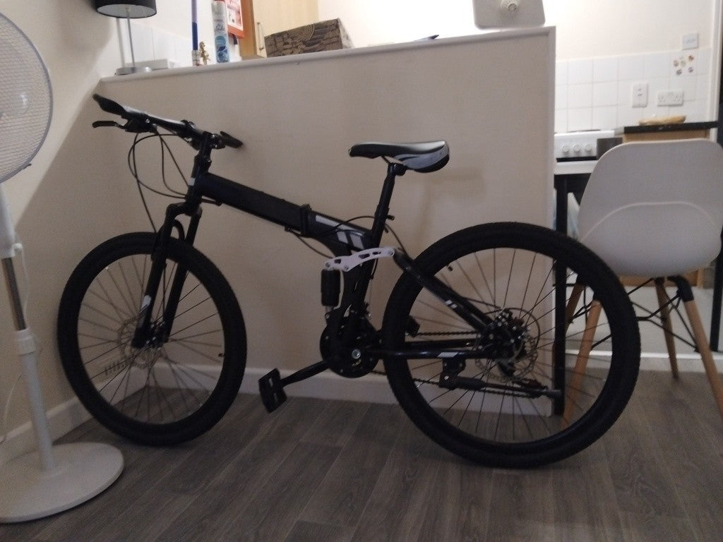 Foldable Bike for Sale Easy to Install Used Max 100 Miles Since New Double Susp.