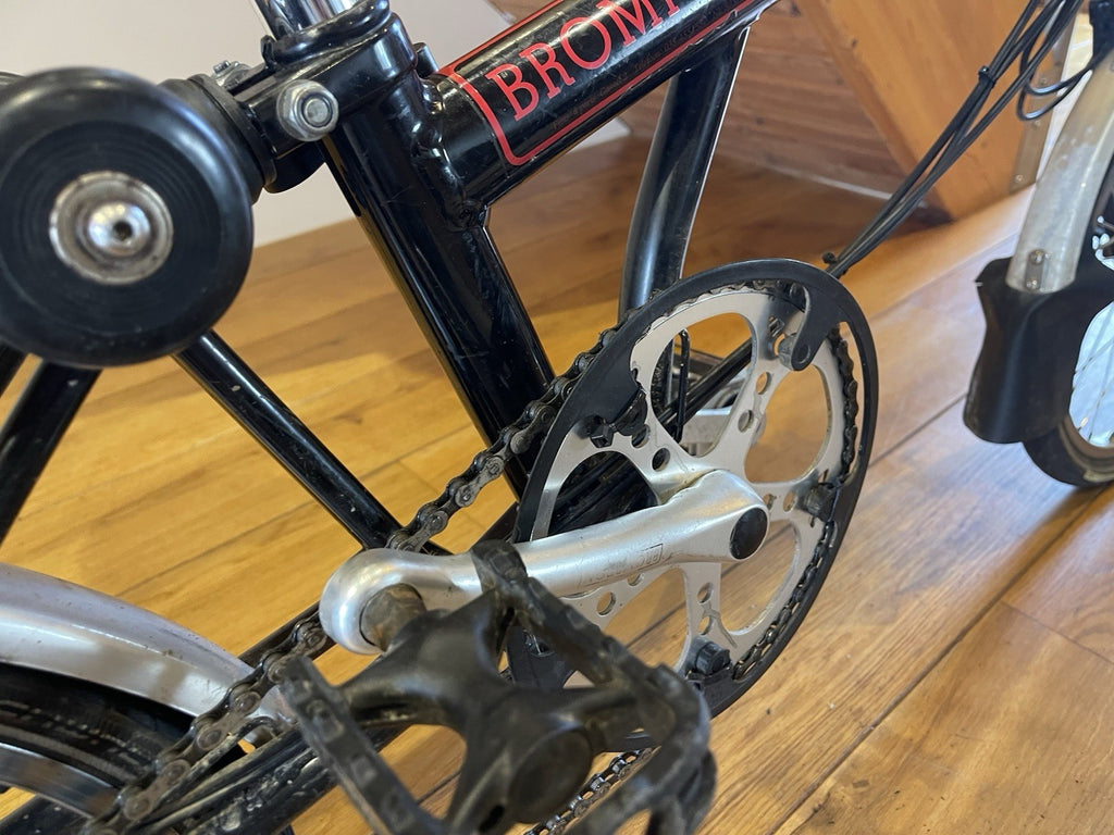 Brompton Folding Bike 16in Black/Silver Derailleur Caliper, Rack Mudguards