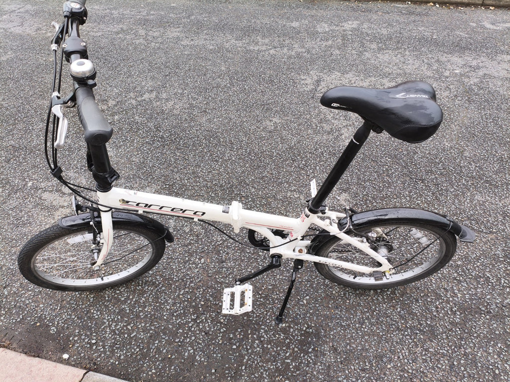 Carrera Transit Lightweight Folding Bike  Aluminium White