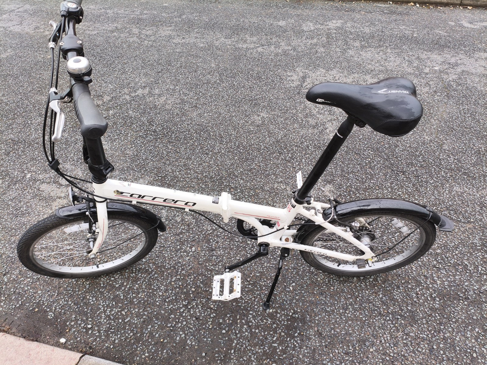 Carrera Transit Lightweight Folding Bike  Aluminium White