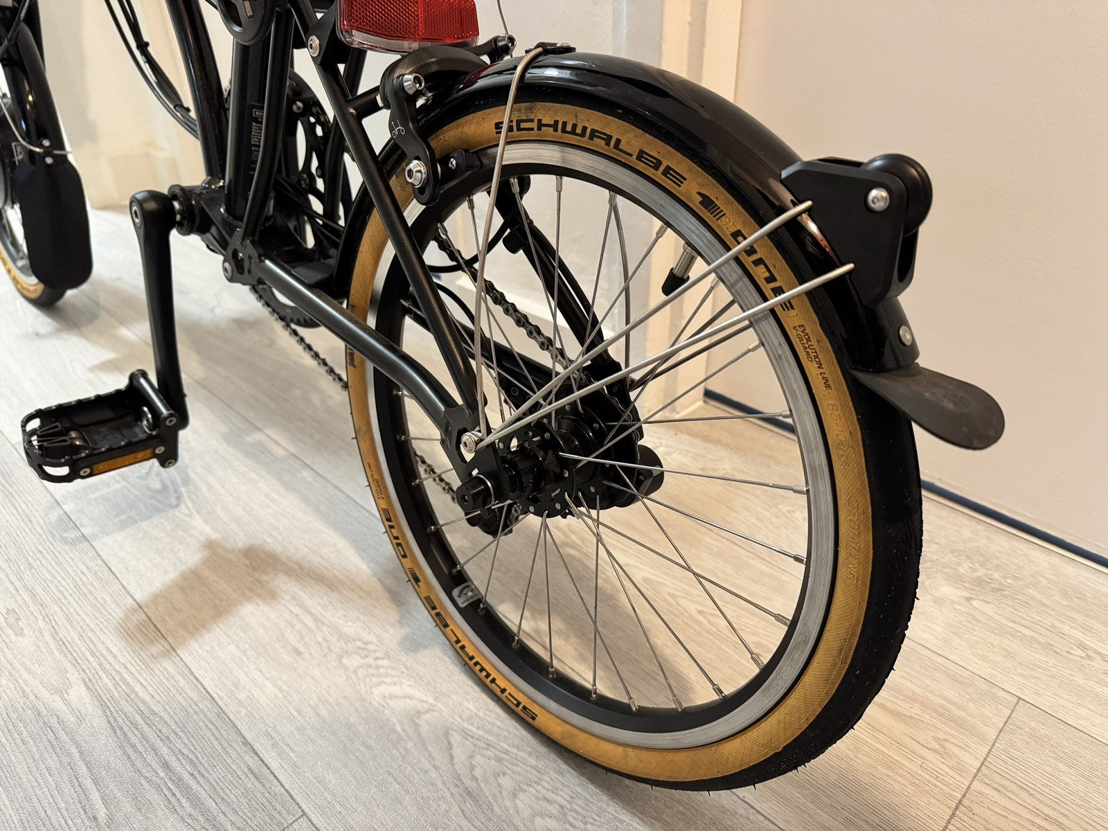 Brompton Electric P Line Urban Mid Handle Bar Folding    Midnight Bike - Black