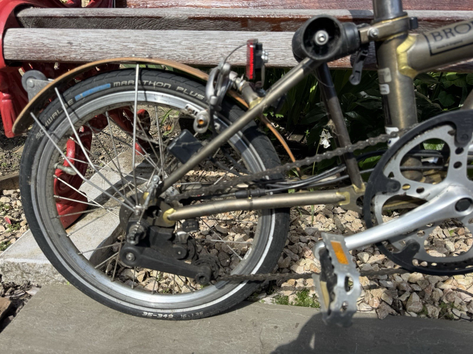 BROMPTON S6 In Raw Lacuer Colour 16” With Titanium Forks/seat Post