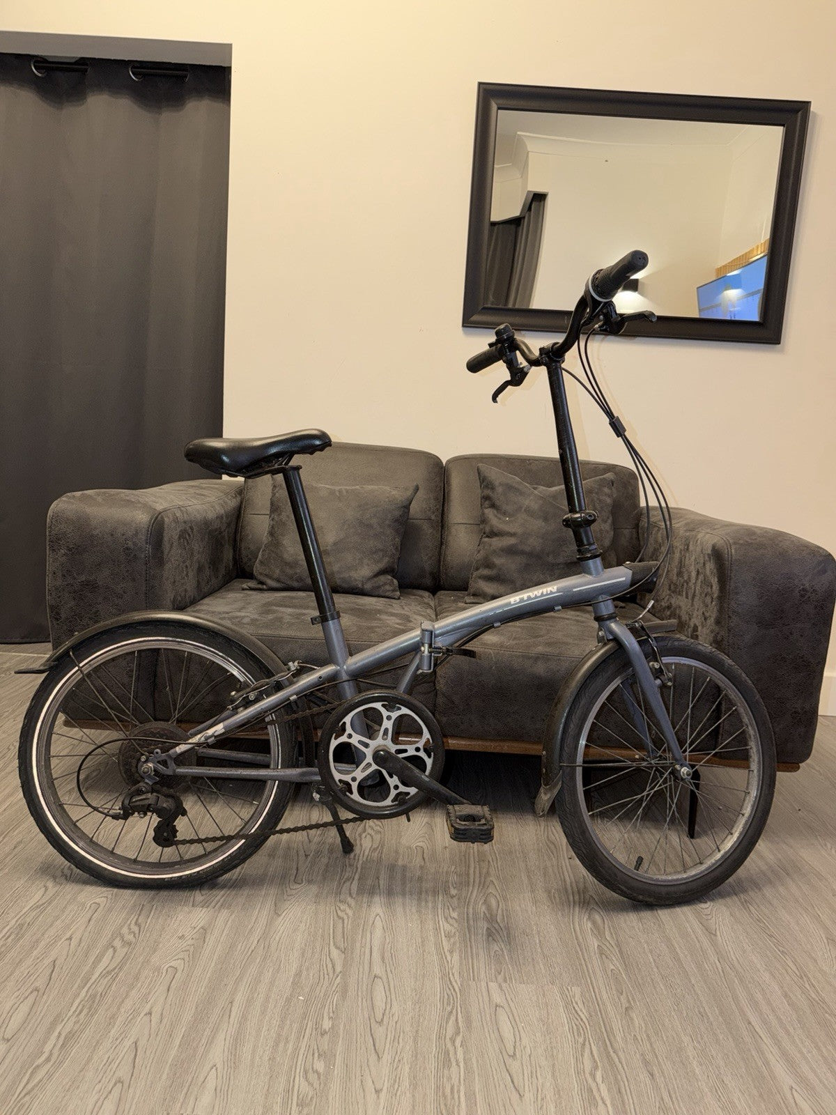 BTWIN Tilt 120 Grey Folding Bike