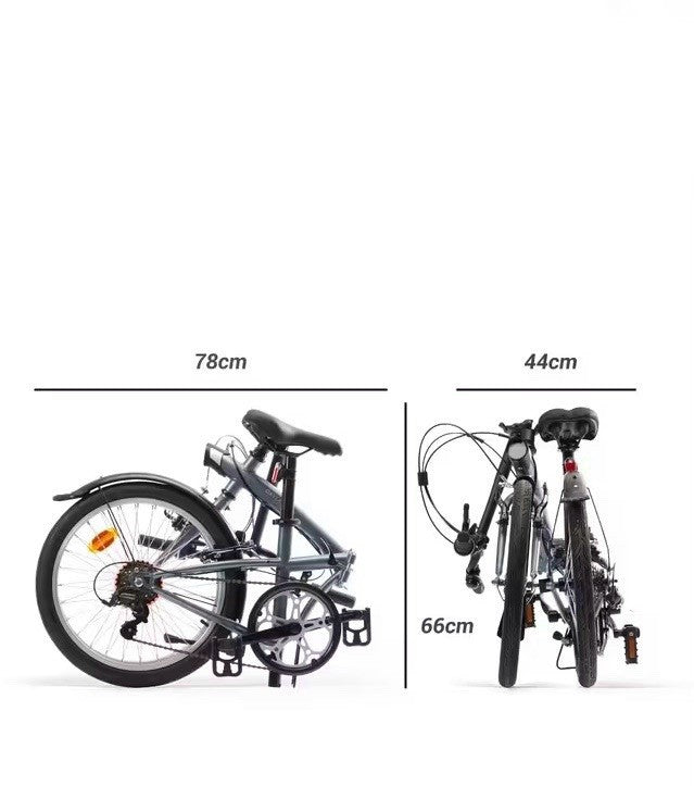 BTWIN Folding Bike Fold 120 - Blue- Used Excellent condition 6 speed