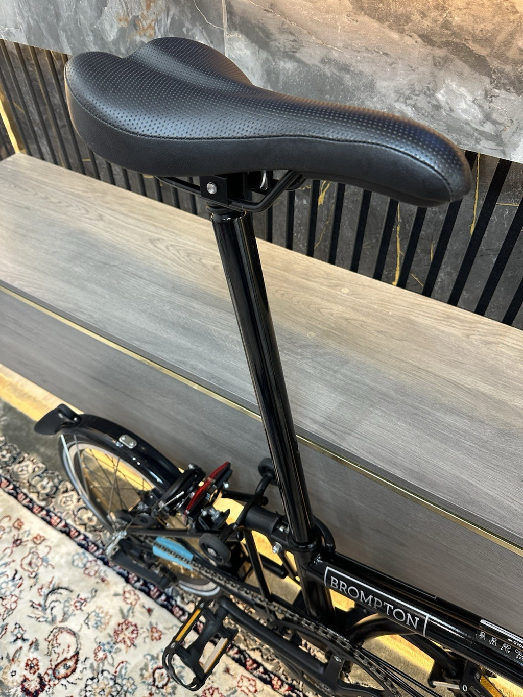 Brompton C Line 6 Speed Mid Handlebar Folding Bike - Matt Black