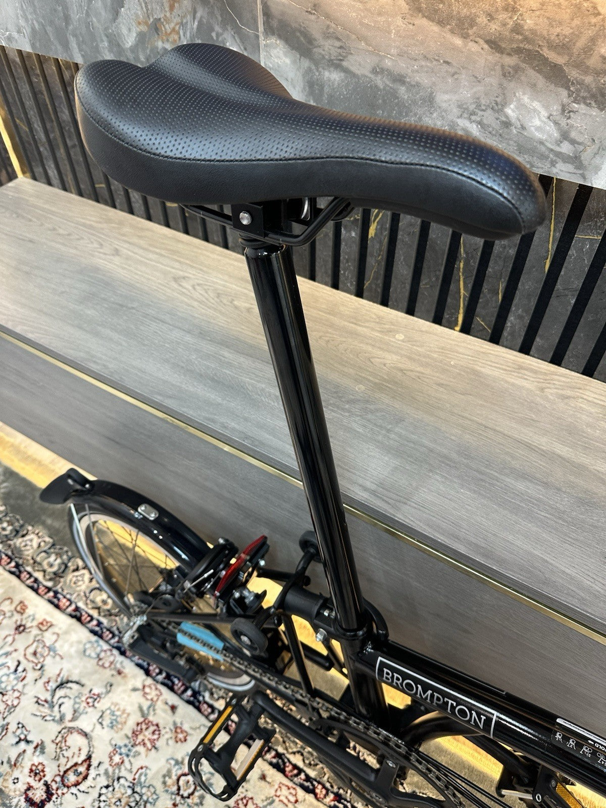 Brompton C Line 6 Speed Mid Handlebar Folding Bike - Matt Black