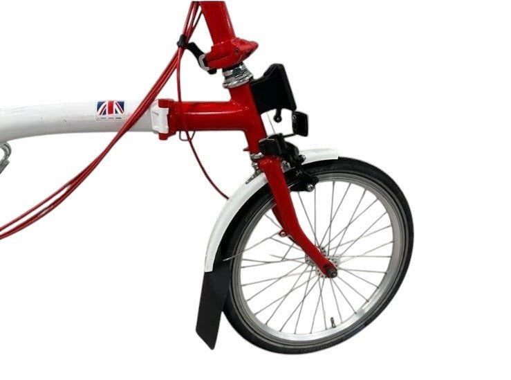 Brompton BWC Edition S6L (6 Speed)  folding bicycle - White-Red-Blue