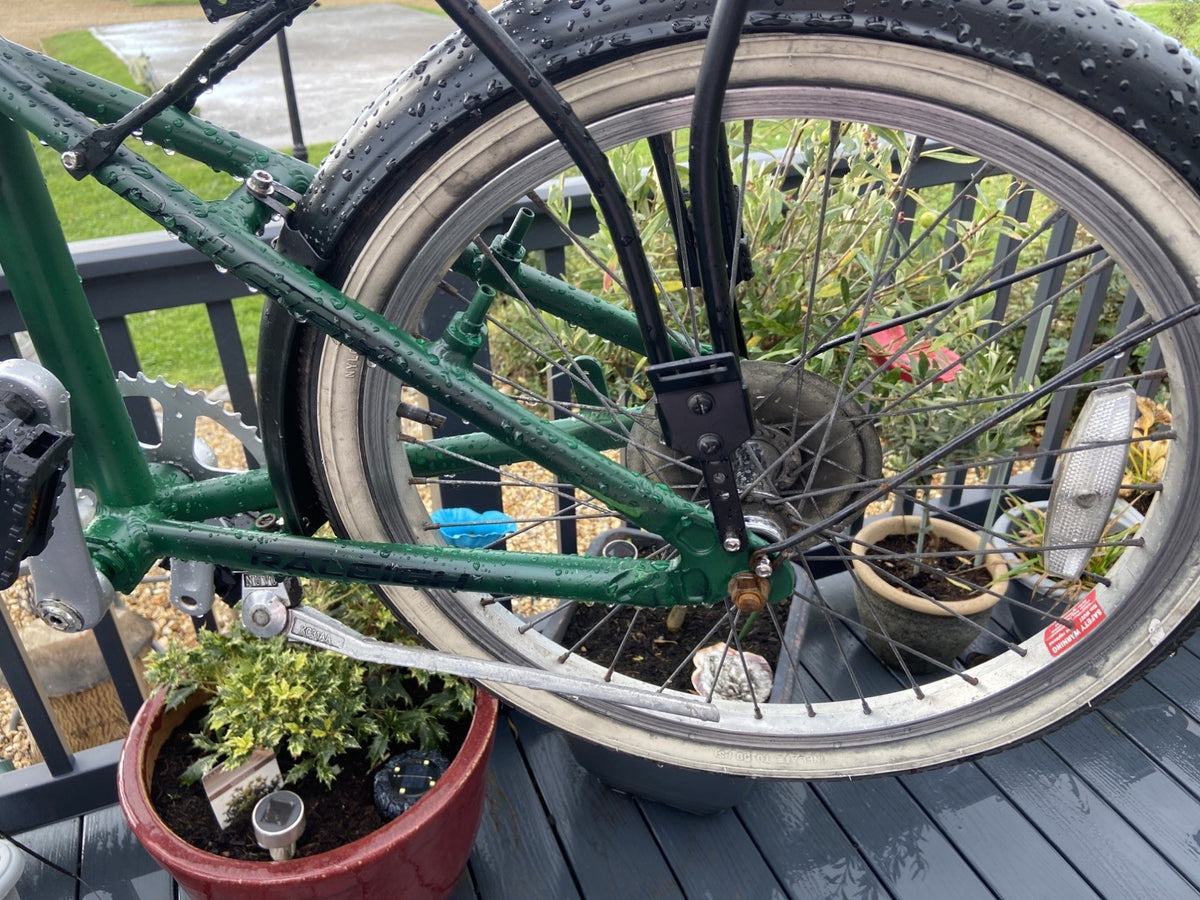 Lightweight Aluminium Raleigh Swift Folding Bike undergoing full service