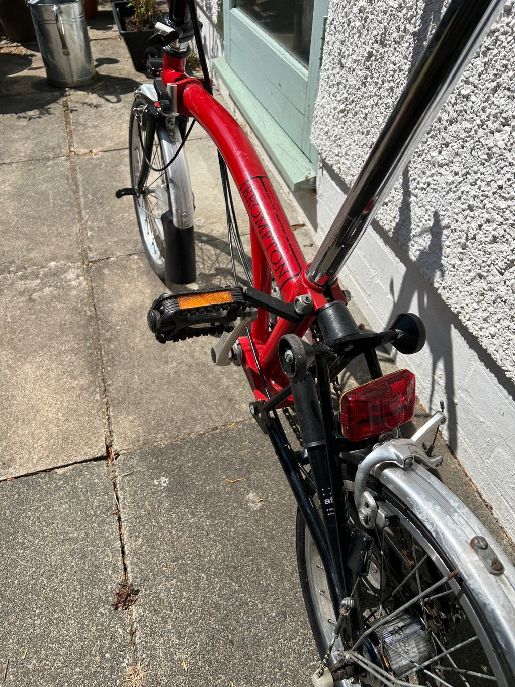 Brompton Folding Bike T5  Frame number 12616  colour red 1993