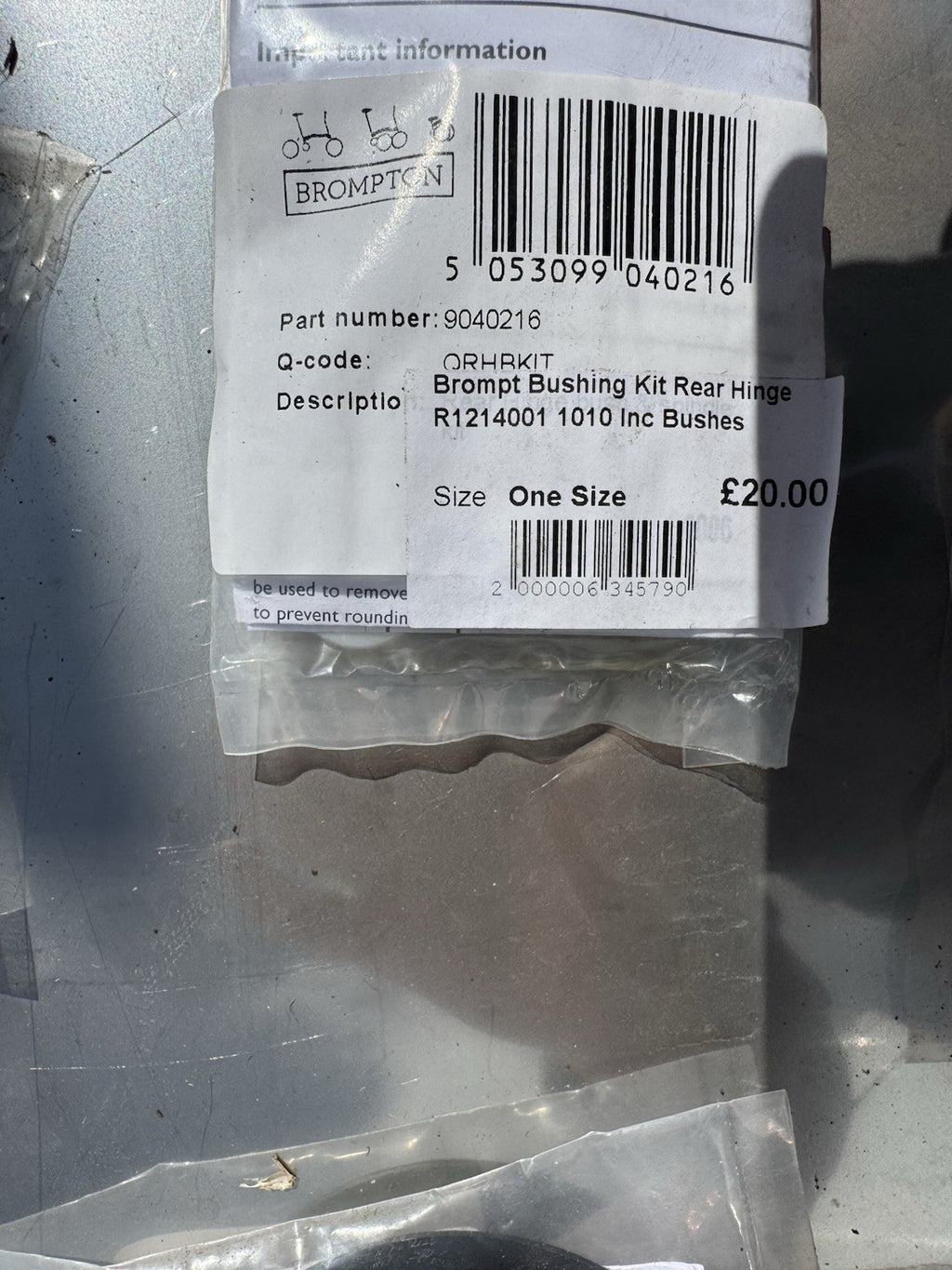 BROMPTON Various Parts Cost £135 - All NEW