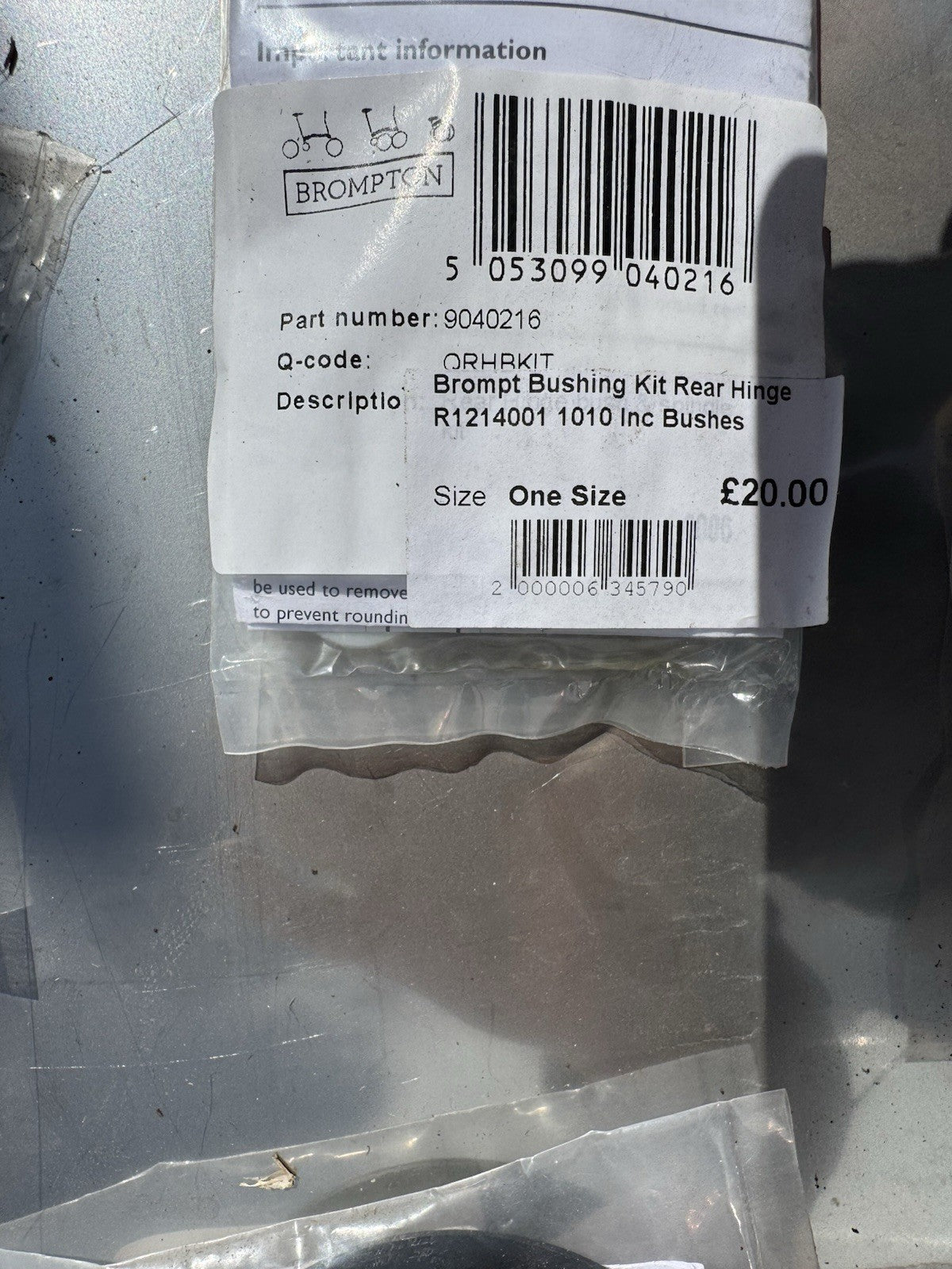 BROMPTON Various Parts Cost £135 - All NEW