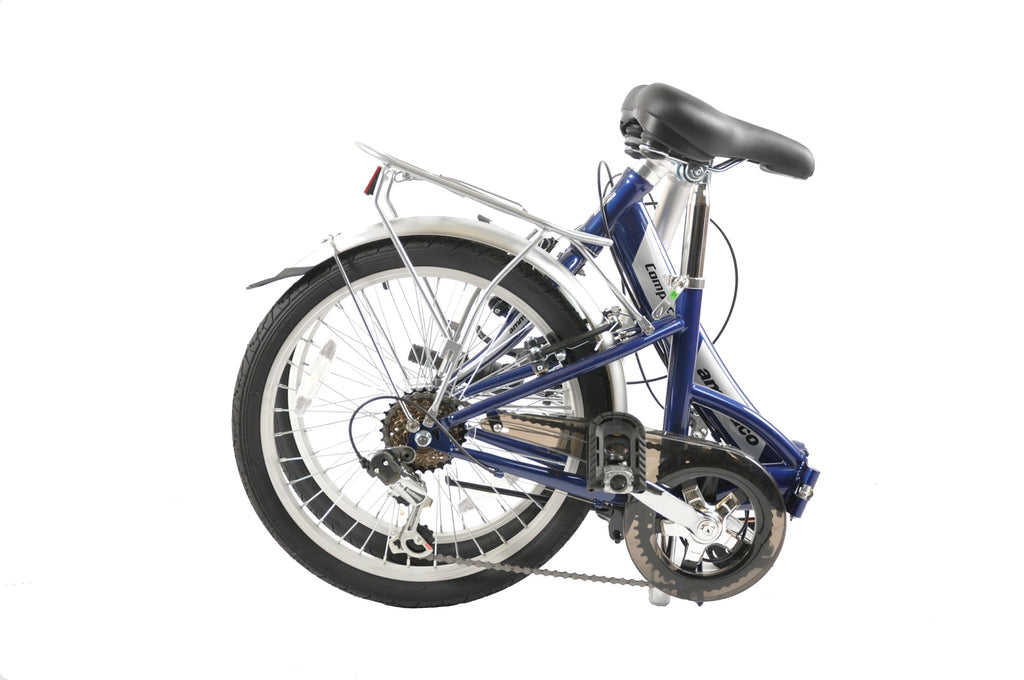 Ammaco Pakka Compact 20 Inch Wheel Folding Shopper Camping Bike 6 Speed Silver