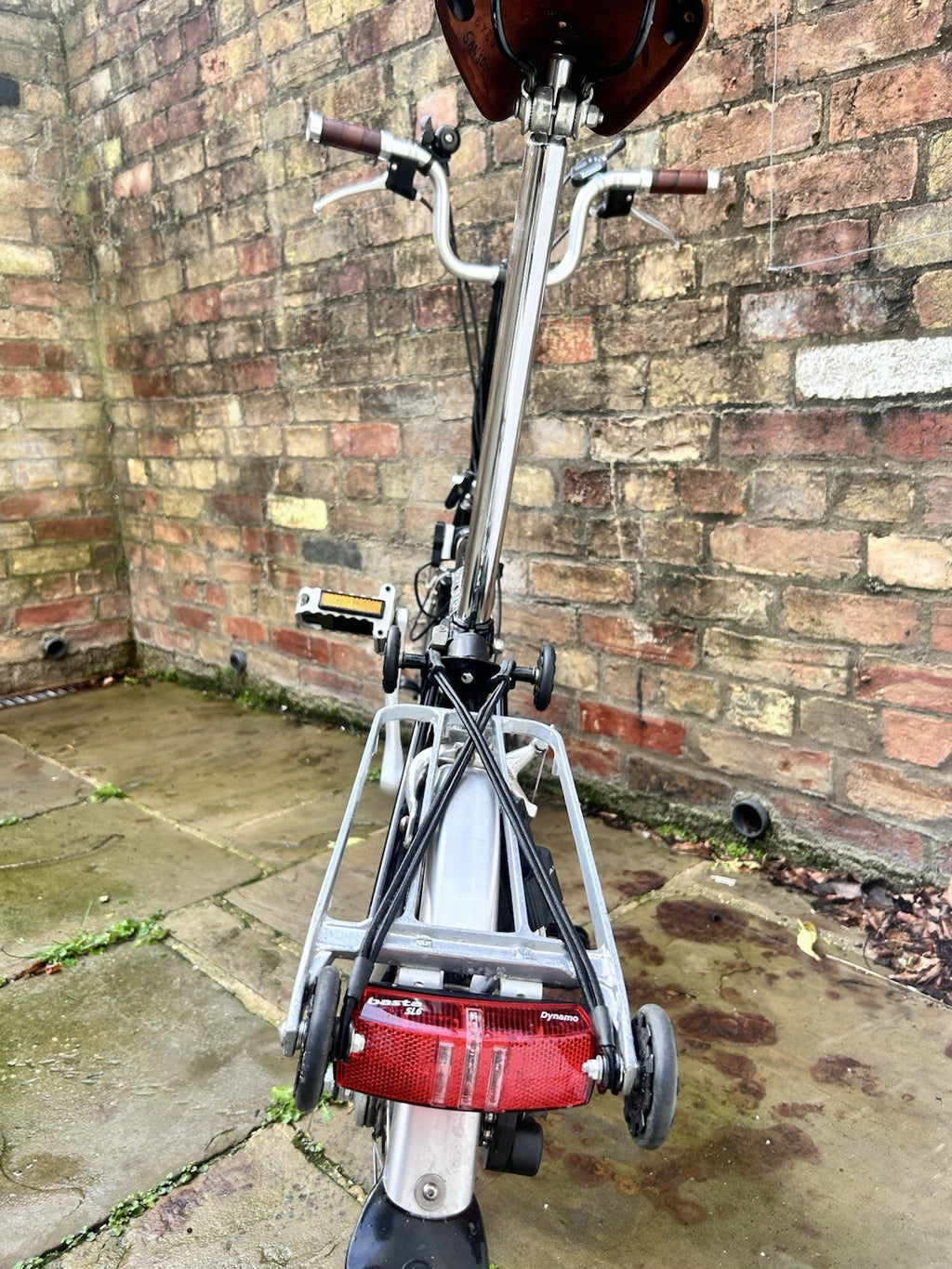 Brompton Folding Bike – 3 Speed – With Rack & Brooks Saddle – Good Condition