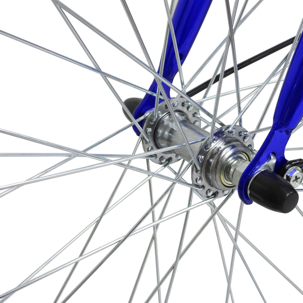 With Basket Blue UK 24 Inch Adult Trike Tricycle Foldable 3 Wheel Bike 7-Speed