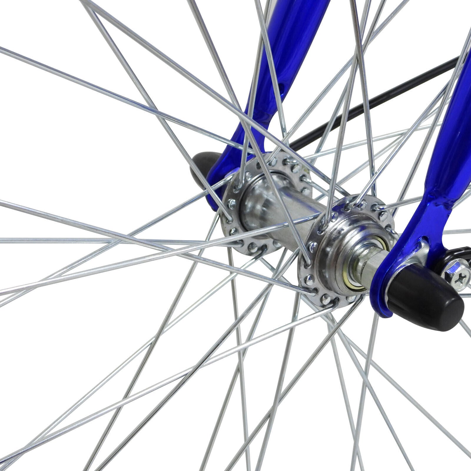 With Basket Blue UK 24 Inch Adult Trike Tricycle Foldable 3 Wheel Bike 7-Speed