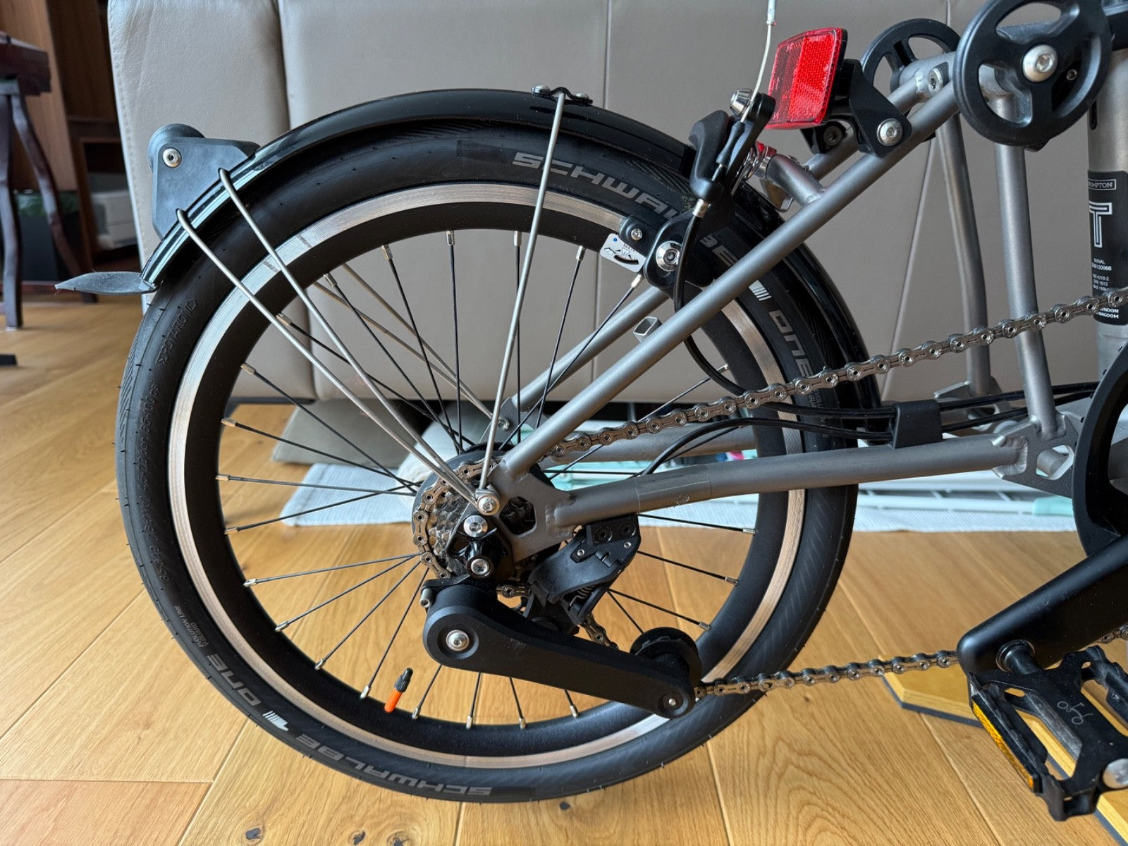 Brompton T-Line 4-Speed Titanium Folding Bike Low Handlebar- Excellent Condition