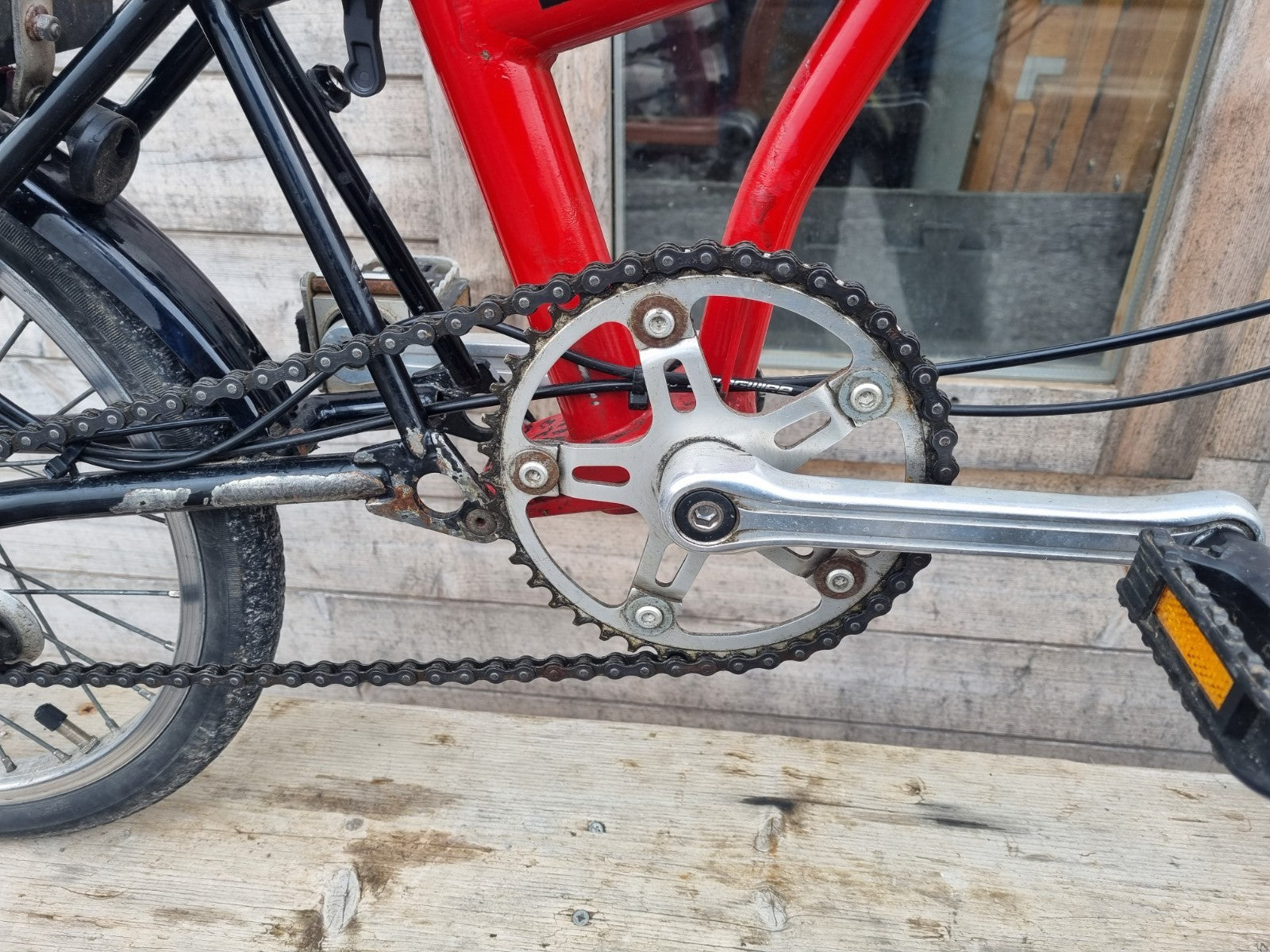 Brompton red, 7 speed